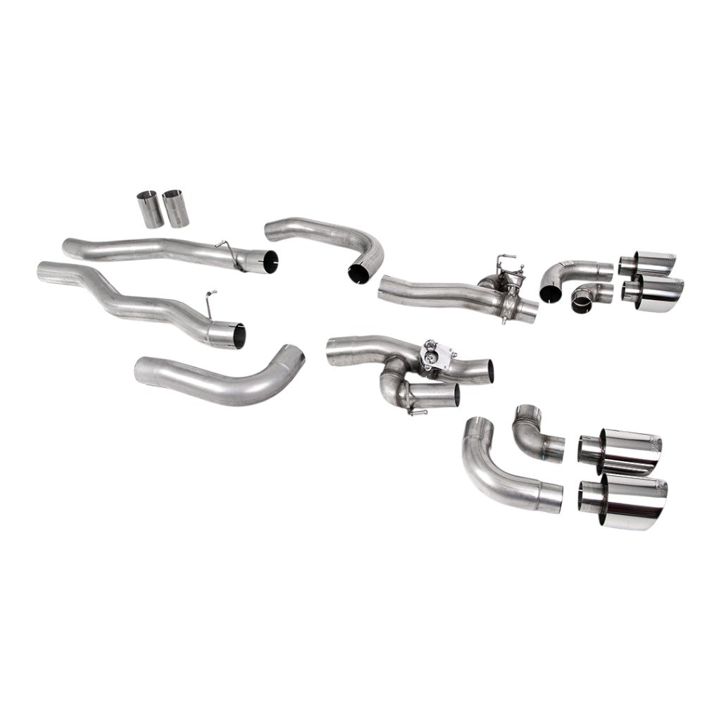 MILLTEK SSXBM1185 Filter-Back Exhaust, 3.15" (Polished GT-115 Trims) for BMW M8 (F91 / F92 / F93) Photo-0