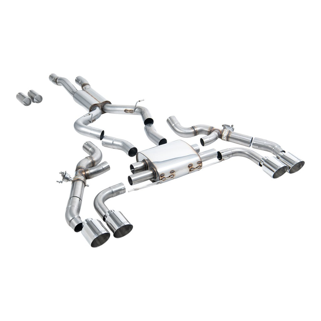 MILLTEK SSXBM1197 Axle-Back Exhaust, 3.15" (Polished GT-115 Trims) for BMW X3M (G01) / X4M (G02) Photo-0