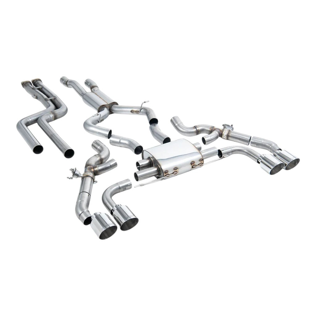 MILLTEK SSXBM1198 Downpipe-Back Exhaust, 3.15" (Polished GT-115 Trims) for BMW X3M / X3M Comp Pre LCI (G01) OPF/GPF 2019–2021 Photo-0