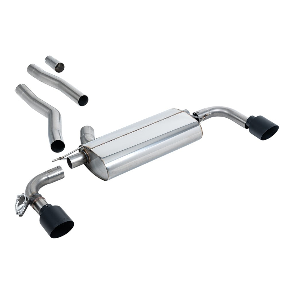 MILLTEK SSXBM1203 Filter-Back Exhaust, 3" (Cerakote Black GT-115 Trims) for BMW 128ti (F40) OPF/GPF Photo-0