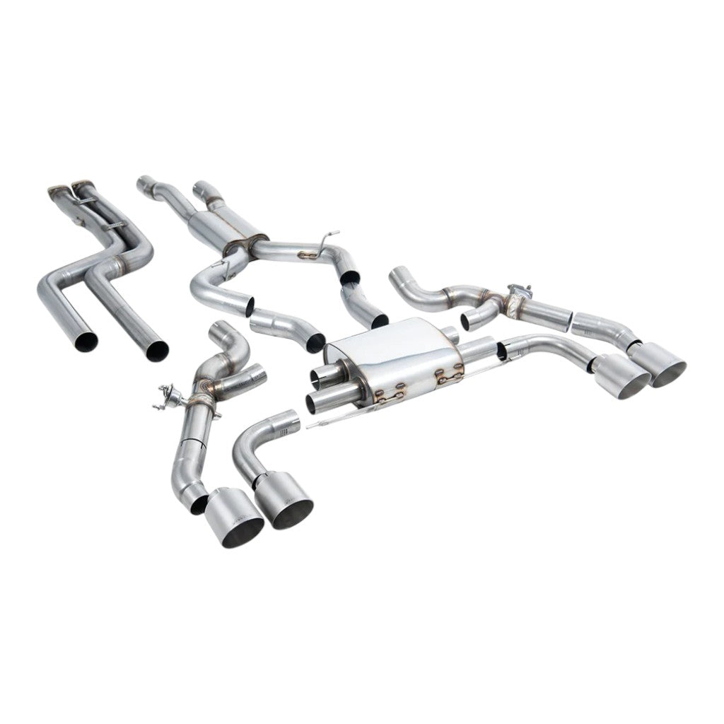 MILLTEK SSXBM1238 Downpipe-Back Exhaust, 3.15" (Titanium GT-115 Trims) for BMW X3M / X3M Comp Pre LCI (G01) OPF/GPF 2019– Photo-0