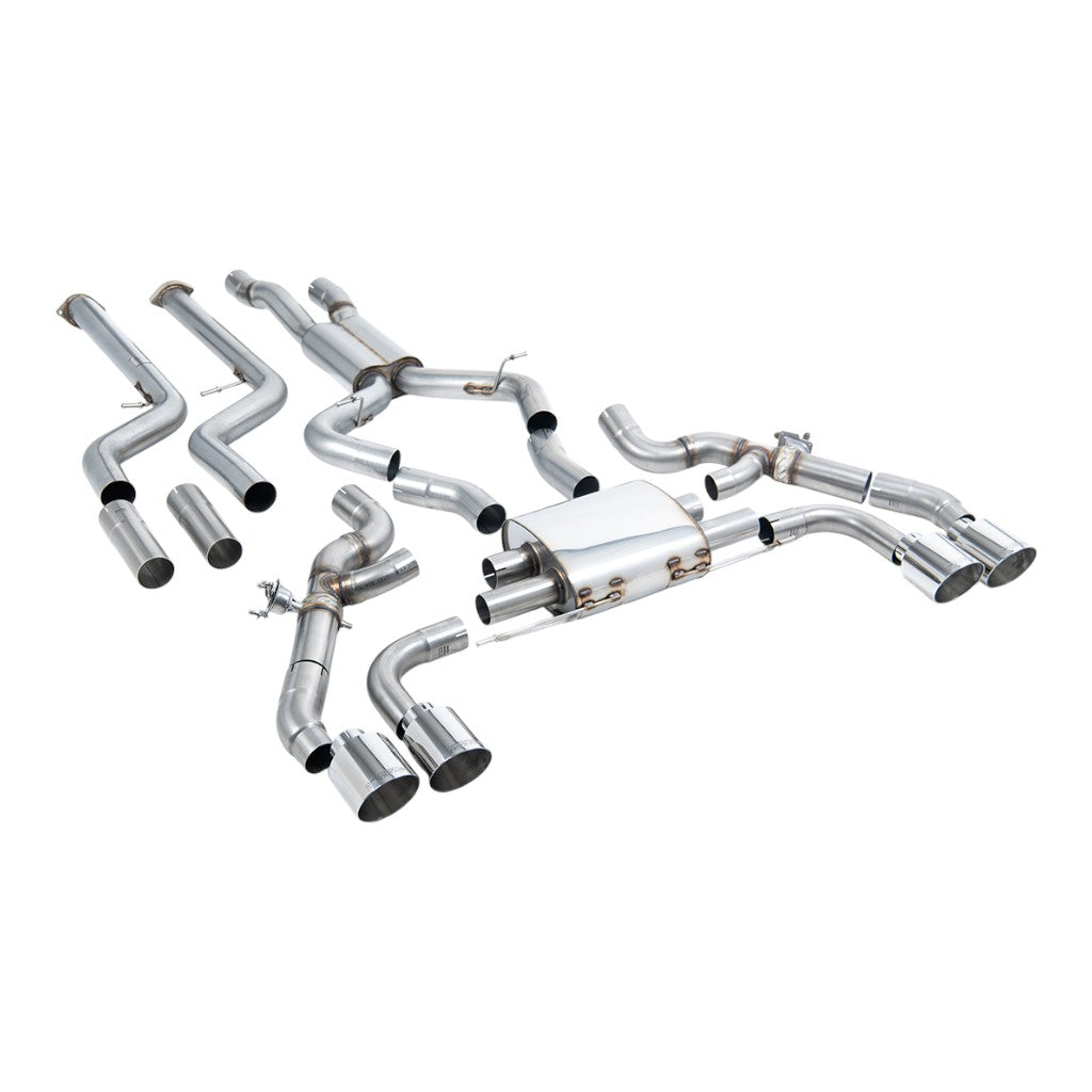 MILLTEK SSXBM1262 Cat-Back Exhaust, 3.15" (Polished GT-115 Trims) for BMW X3M (G01) / X4M (G02) Photo-0
