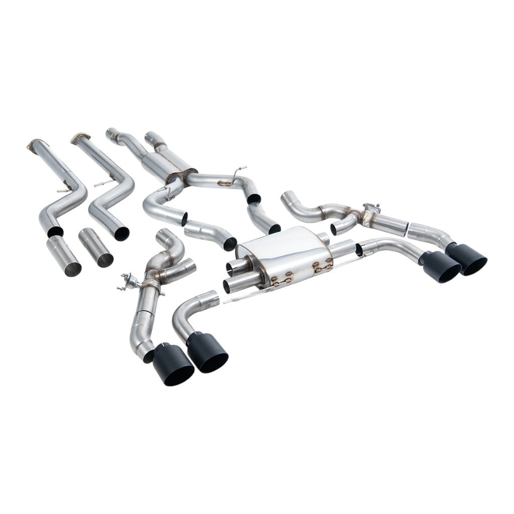 MILLTEK SSXBM1263 Cat-Back Exhaust, 3.15" (Cerakote Black Trims) for BMW X3M (G01) / X4M (G02) Photo-0