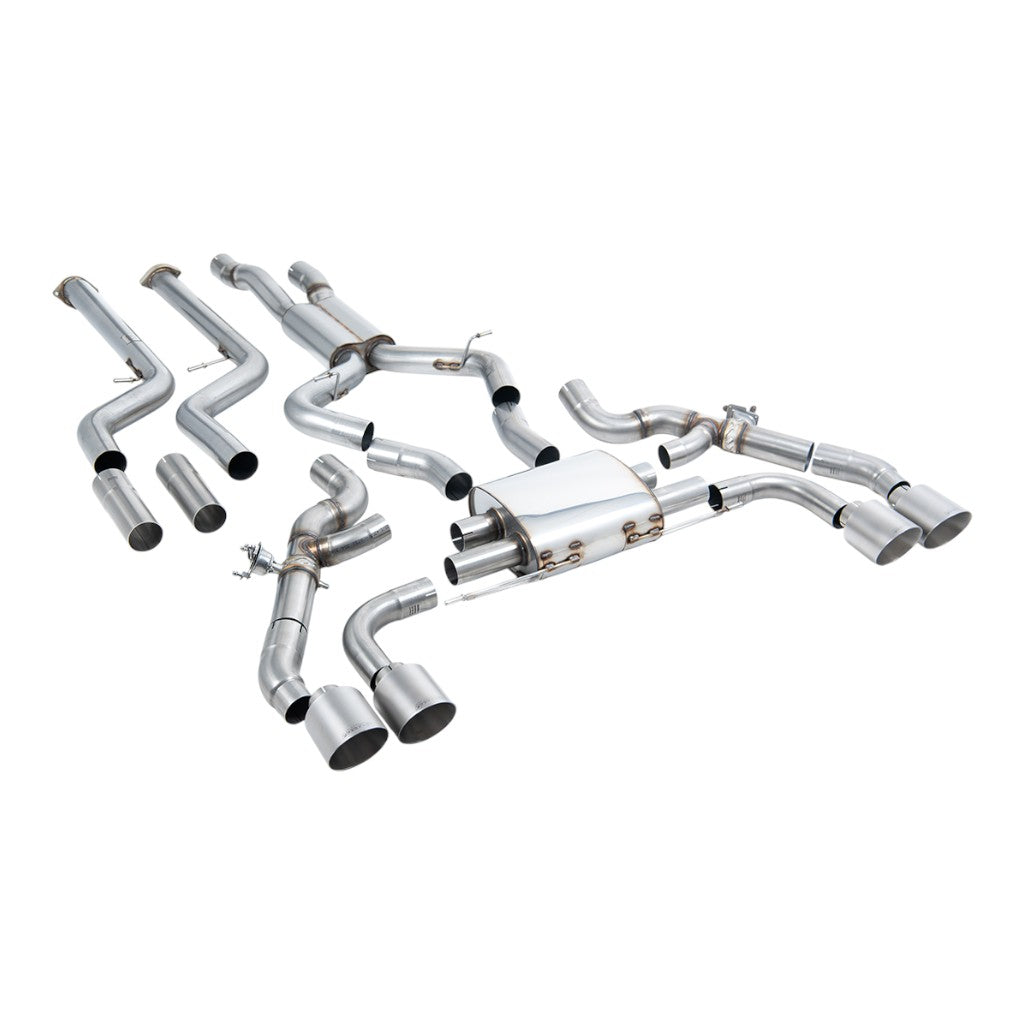 MILLTEK SSXBM1264 Cat-Back Exhaust, 3.15" (Titanium GT-115 Trims) for BMW X3M (G01) / X4M (G02) Photo-0