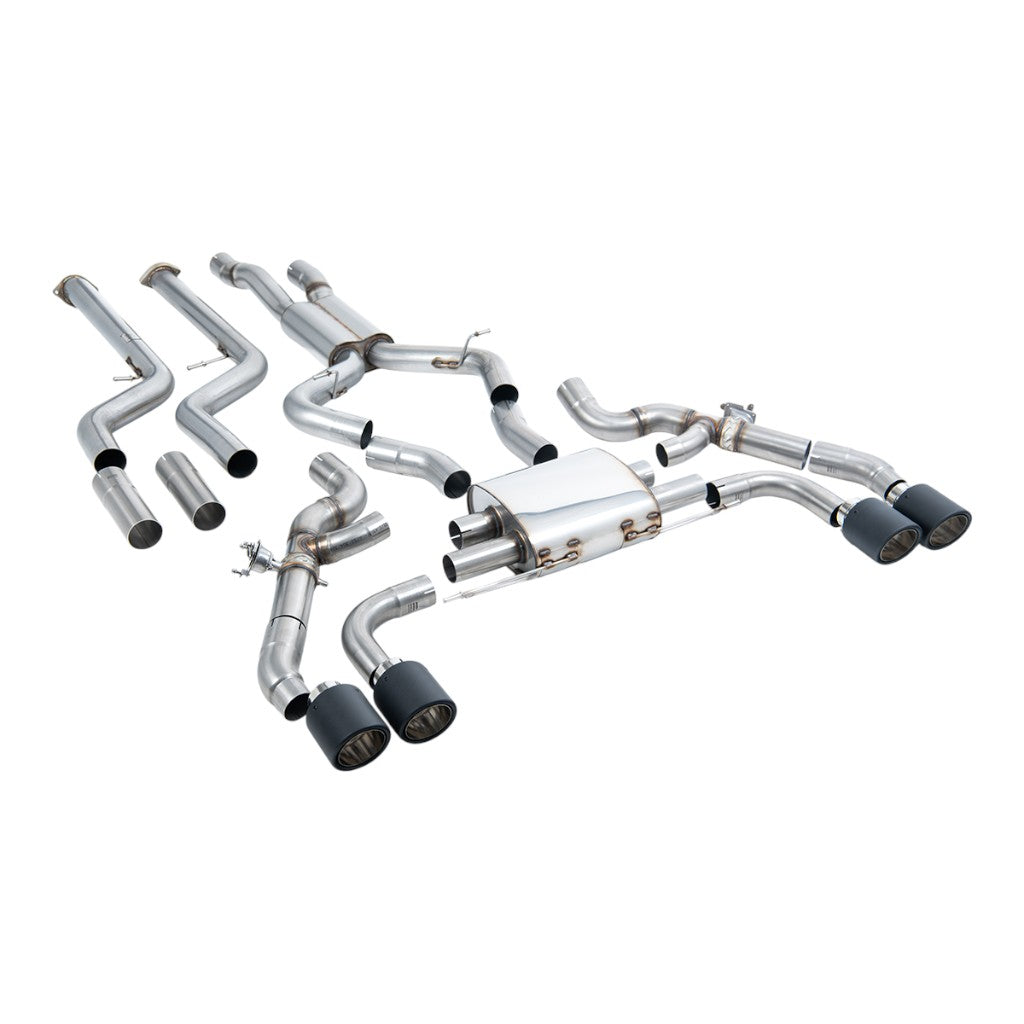 MILLTEK SSXBM1266 Cat-Back Exhaust, 3.15" (Carbon JET-115 Trims) for BMW X3M (G01) / X4M (G02) Photo-0