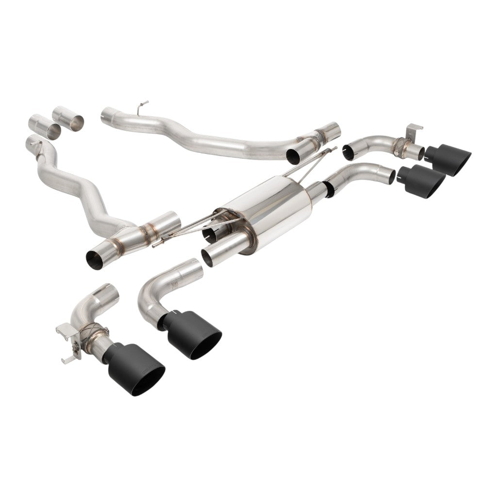 MILLTEK SSXBM1403 Axle-Back Exhaust, 3.15'' (GT-115 Cerakote Black Tips) for BMW M5 (G90 / G99) Photo-0
