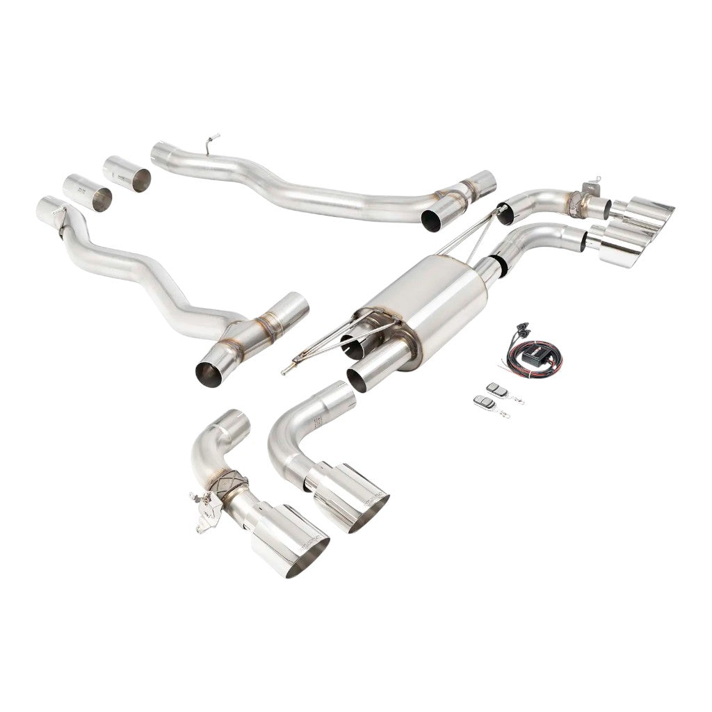 MILLTEK SSXBM1410 Axle-Back Exhaust, 3.15'' (GT-115 Polished Tips) for BMW M5 (G90 / G99) Photo-0