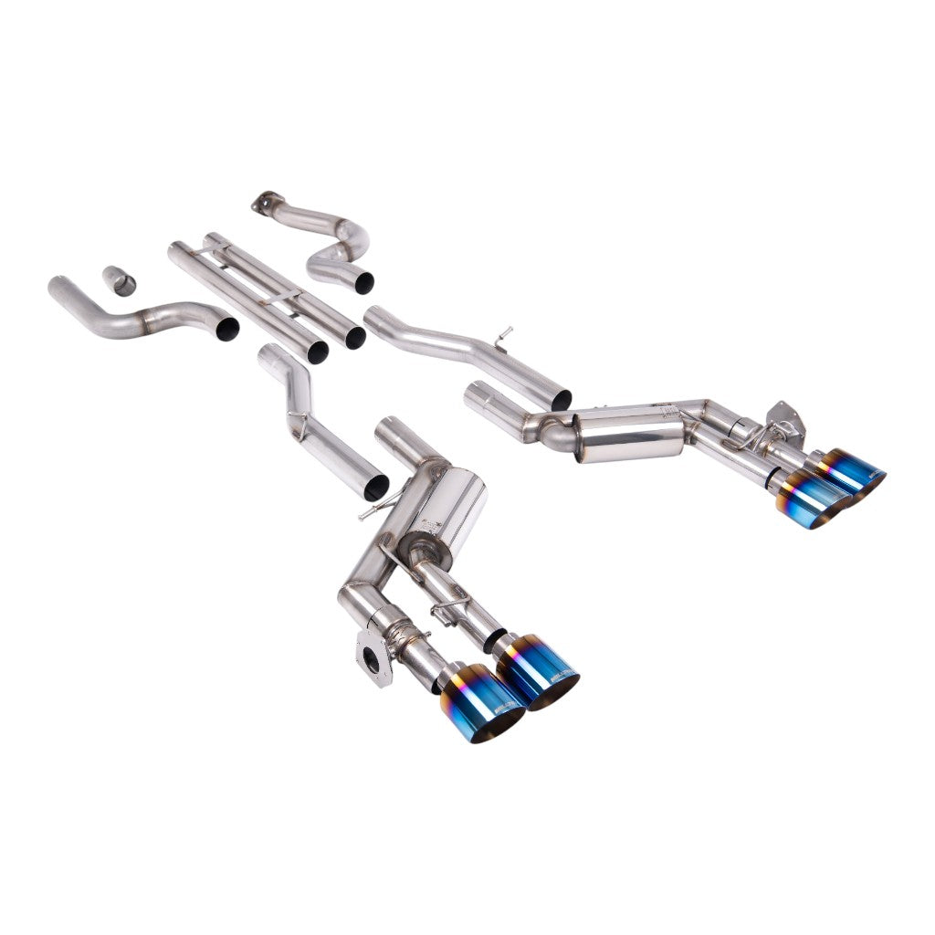 MILLTEK SSXCH108 Cat-Back Exhaust, 2.76" (Blue Titanium GT-115 Tips) for CHEVROLET Camaro SS 6.2L 2016-2024 Photo-0