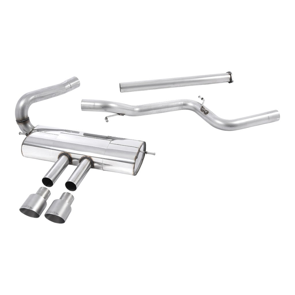 MILLTEK SSXFD113 Cat-Back Exhaust, 3'' (Dual GT-100 Titanium Tips) for FORD Focus ST Estate / Sedan / Limosine 2012-2018 Photo-0