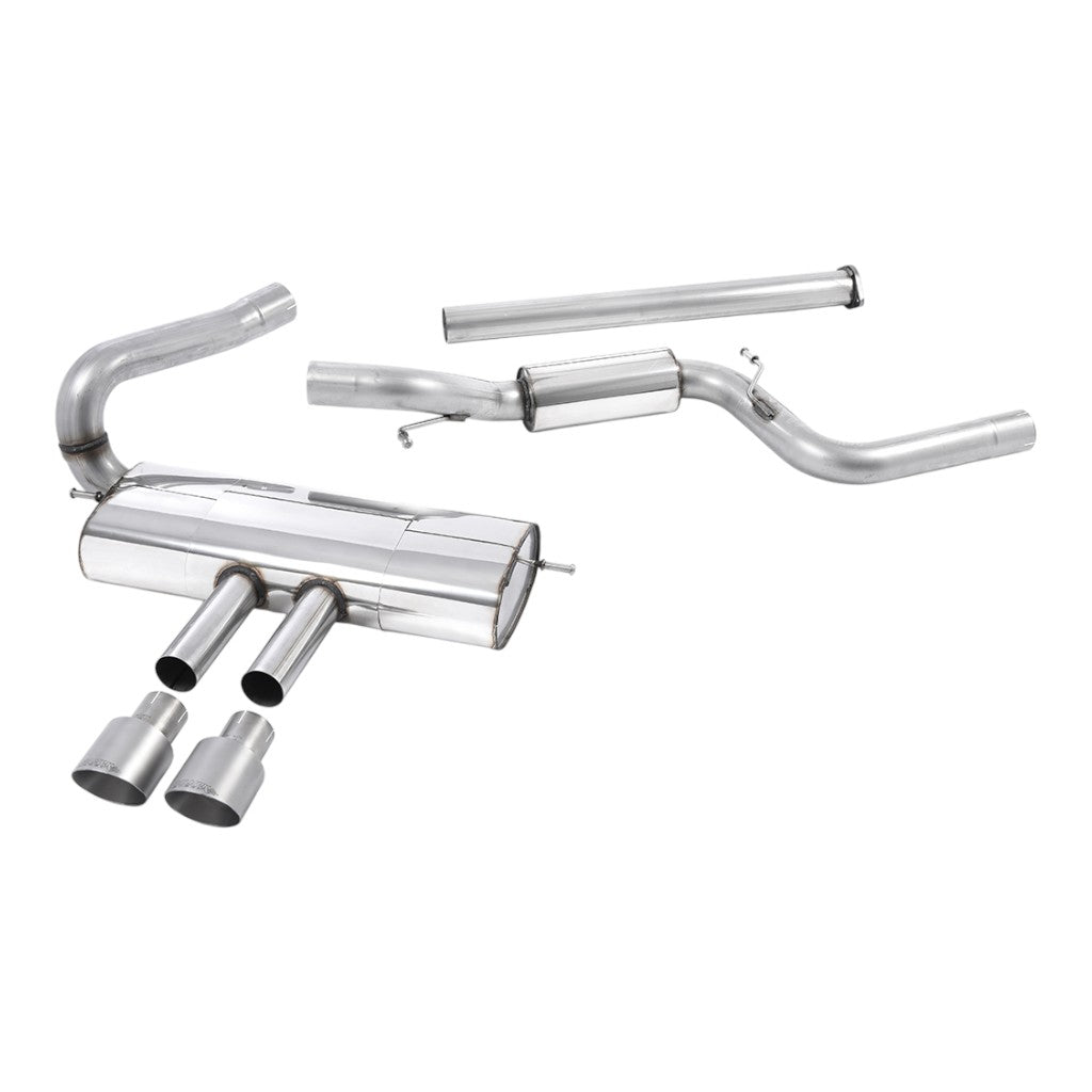 MILLTEK SSXFD124 Cat-Back Exhaust, 3'' (Dual GT-100 Titanium Tips) for FORD Focus ST Estate / Sedan / Limosine 2012-2018 Photo-0