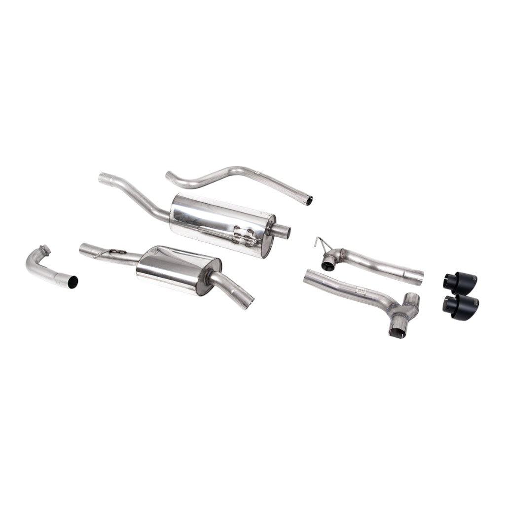 MILLTEK SSXFD376 Cat-Back Exhaust, 2.37" (Cerakote Black GT-100 Trims) for FORD Fiesta ST-Line (MK8) Non-OPF/GPF 2017-2019 Photo-0