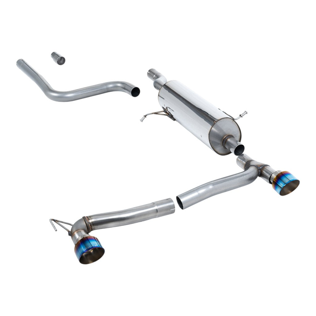 MILLTEK SSXFD390 Filter-Back Exhaust, 2.37" (Blue Titanium GT-100 Trims) for FORD Fiesta ST-Line (MK8) OPF/GPF 2019- Photo-0