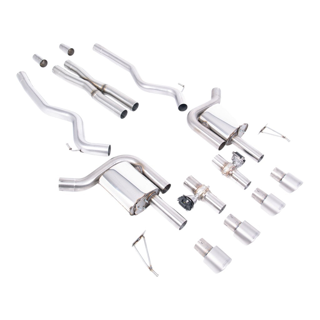 MILLTEK SSXFD427 Cat-Back Exhaust, 2.76" (Brushed Titanium GT-100 Tips) for FORD Mustang GT 5.0L Fastback (S650) 2024- Photo-0