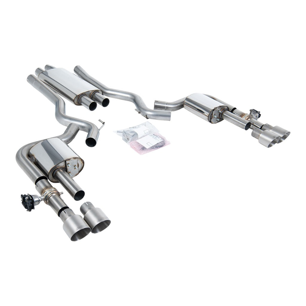MILLTEK SSXFD436 Cat-Back Exhaust, 2.76" (Brushed Titanium GT-100 Trims) for FORD Mustang 2.3L Fastback (S650) 2024- Photo-0