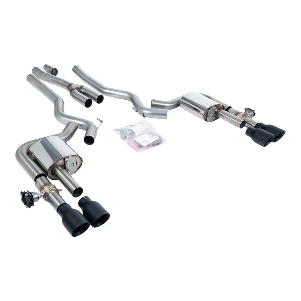 MILLTEK SSXFD440 Cat-Back Exhaust, 2.76" (Cerakote Black GT-100 Trims) for FORD Mustang 2.3L Fastback (S650) 2024- Photo-0