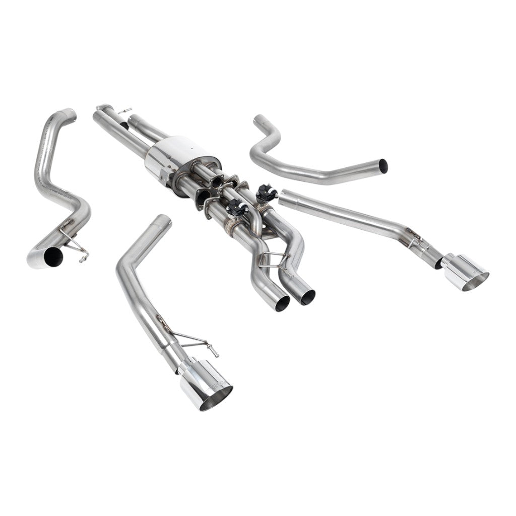 MILLTEK SSXFD448 Cat-Back Exhaust, 3" (Polished GT-115 Tips) for FORD Raptor Ranger 2023- Photo-0