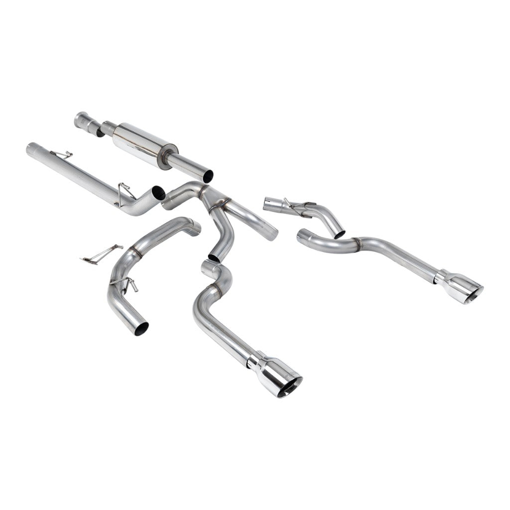 MILLTEK SSXFD476 Cat-Back Exhaust, 3" (Polished GT-100 Tips) for FORD F-150 5.0L / 3.5L EcoBoost 2021- Photo-0