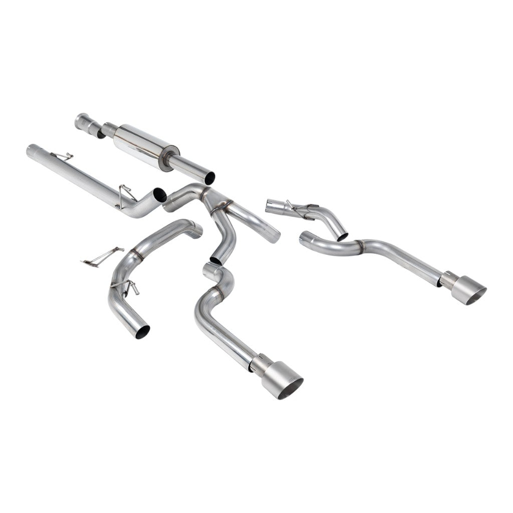 MILLTEK SSXFD478 Cat-Back Exhaust, 3" (Brushed Titanium GT-100 Tips) for FORD F-150 5.0L / 3.5L EcoBoost 2021- Photo-0