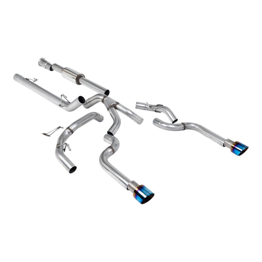 MILLTEK SSXFD491 Cat-Back Exhaust, 3" (Burnt Titanium GT-100 Tips) for FORD F-150 SuperCrew 5.0 V8 2021- Photo-0