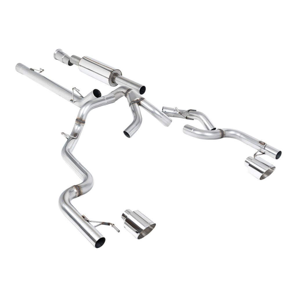 MILLTEK SSXFD492 Cat-Back Exhaust, 3" (Polished GT-115 Tips) for FORD F-150 5.0L / 3.5L EcoBoost 2021- Photo-0