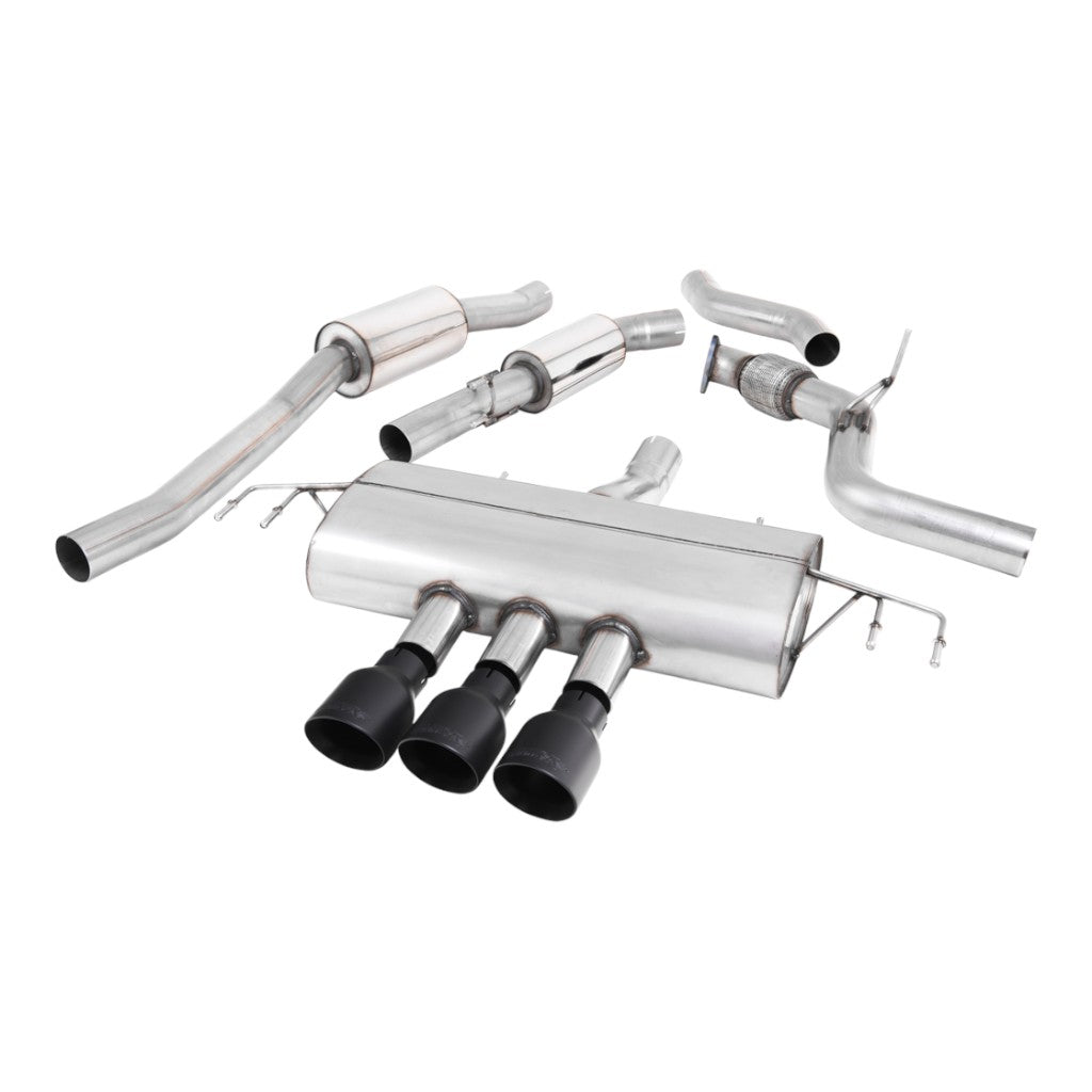 MILLTEK SSXHO256 Cat-Back Exhaust, 3" (Cerakote Black GT-100 Trims) for HONDA Civic (FK7) Non-OPF/GPF 2015- Photo-0