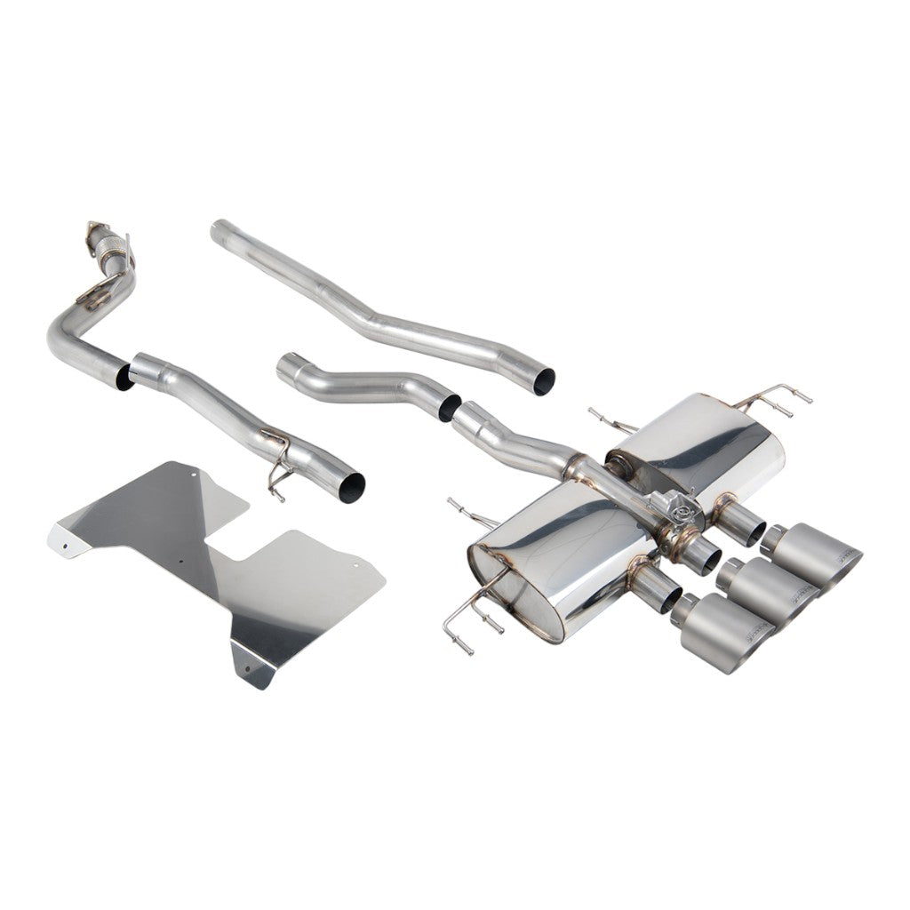 MILLTEK SSXHO277 Cat-Back Exhaust, 3" (Brushed Titanium GT-115 Trims) for HONDA Civic Type R (FL5) 2022- Photo-0