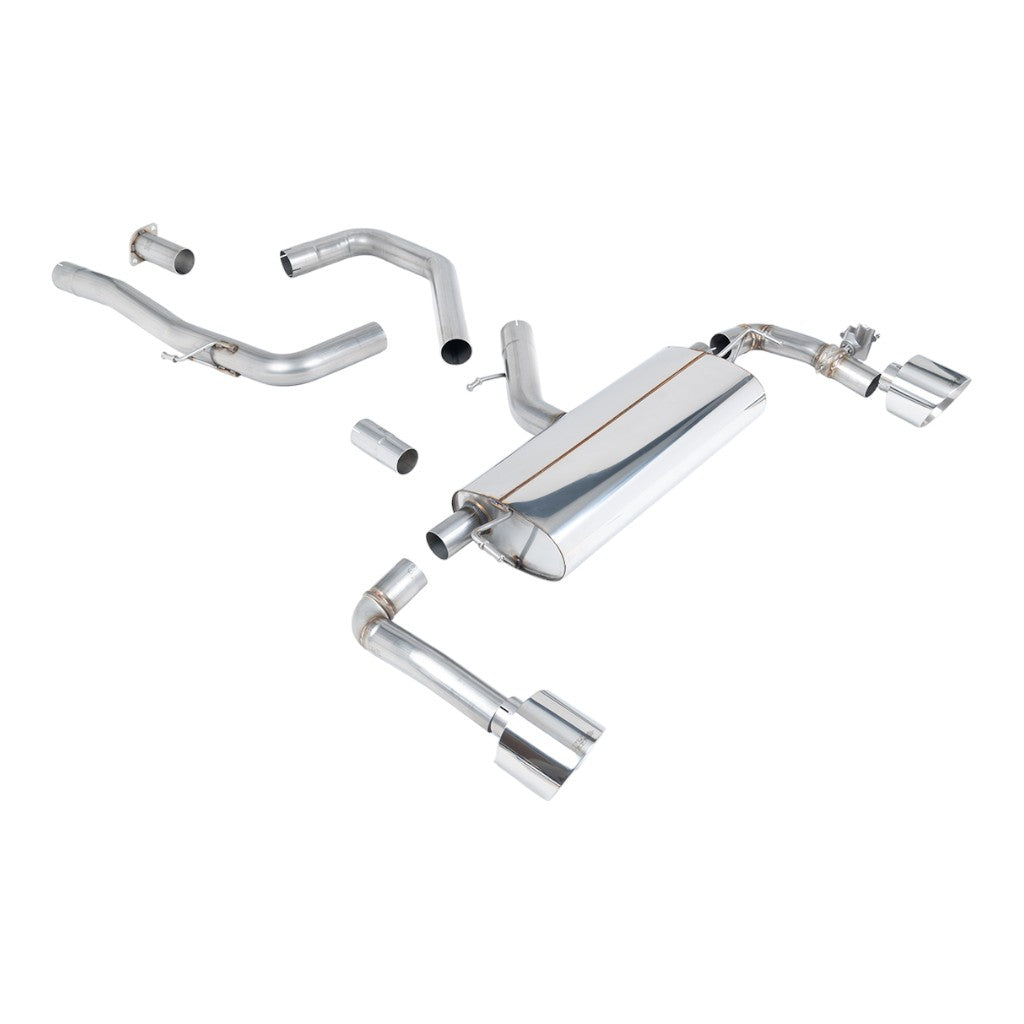 MILLTEK SSXHY166 Cat-Back Exhaust, 3" (Polished GT-139 Trims) for HYUNDAI i30 N Performance OPF/GPF 2021- Photo-0