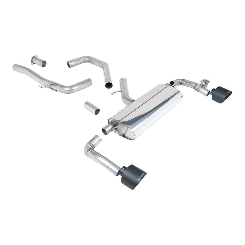 MILLTEK SSXHY167 Cat-Back Exhaust, 3" (Cerakote Black GT-139 Trims) for HYUNDAI i30 N Performance OPF/GPF 2021- Photo-0