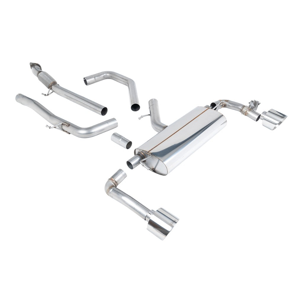 MILLTEK SSXHY168 Cat-Back Exhaust, 3" (Polished GT-139 Trims) for HYUNDAI i30 N Performance OPF/GPF 2021- Photo-0
