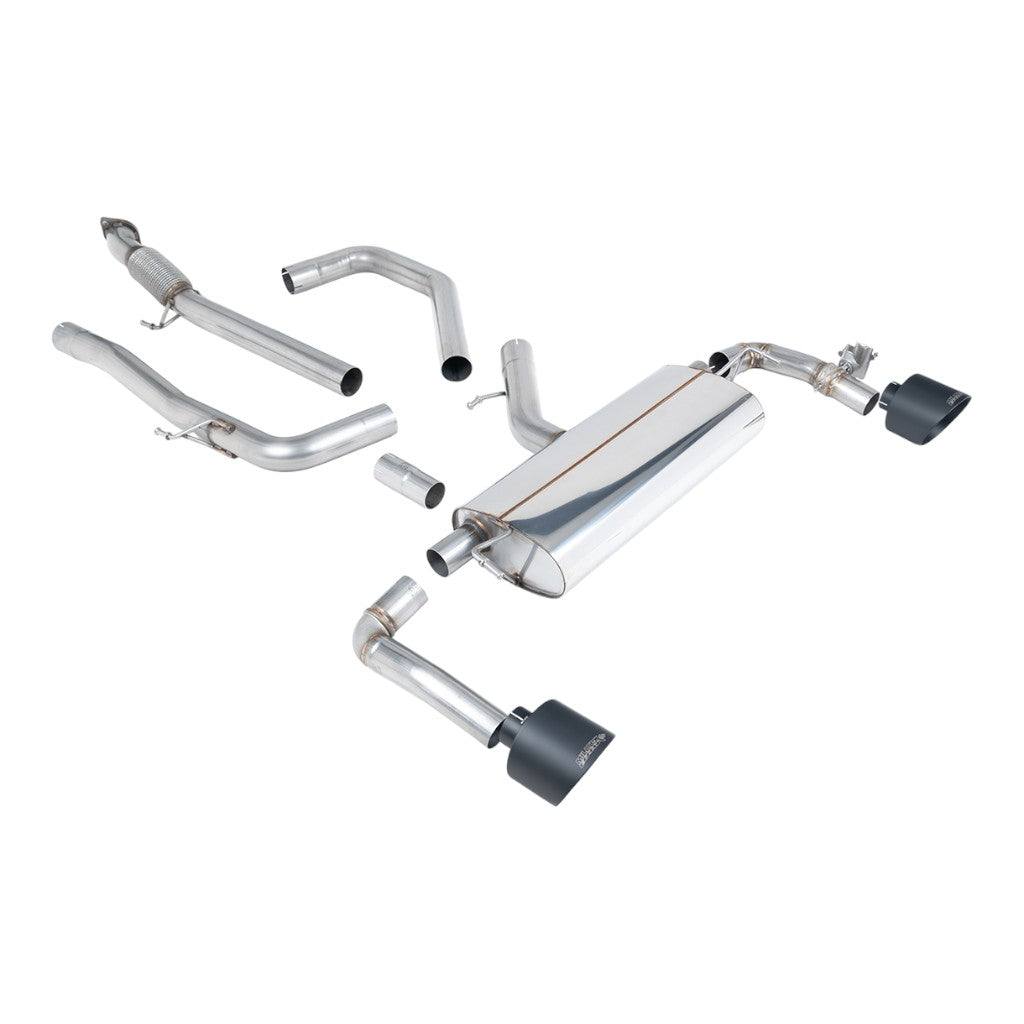 MILLTEK SSXHY169 Cat-Back Exhaust, 3" (Cerakote Black GT-139 Trims) for HYUNDAI i30 N Performance OPF/GPF 2021- Photo-0