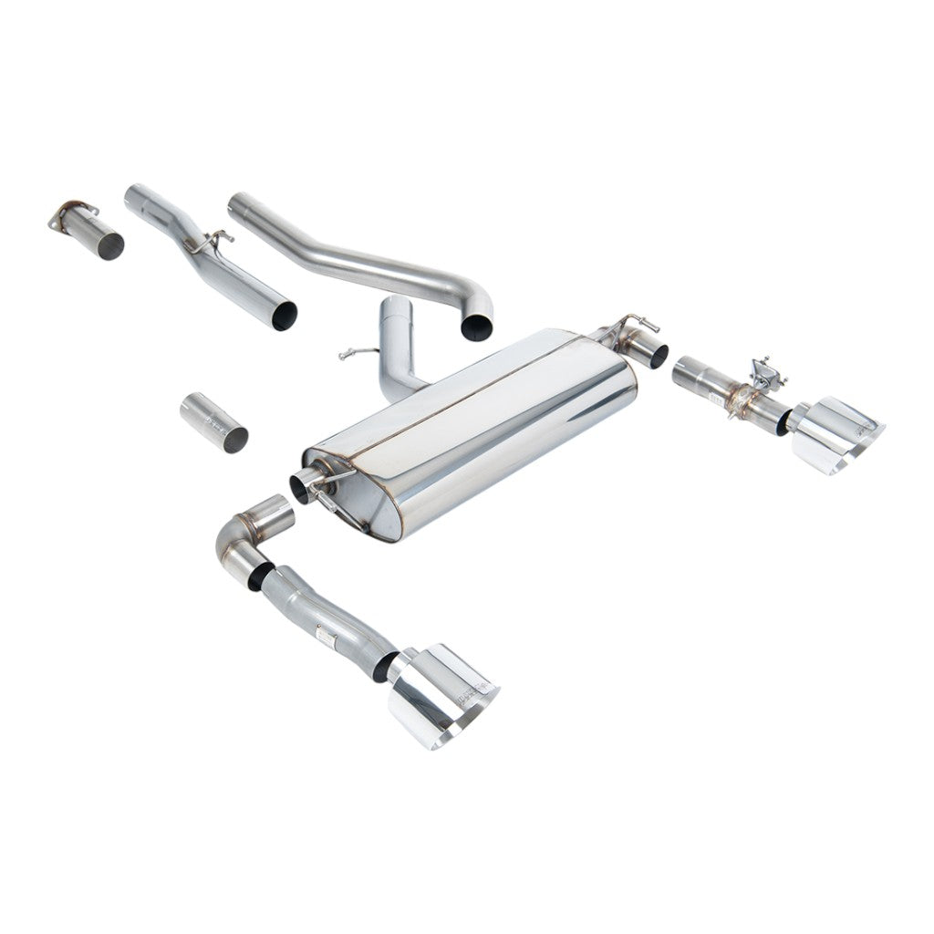 MILLTEK SSXHY171 Filter-Back Exhaust, 3" (GT-139 Polished Trims) for HYUNDAI Kona N OPF/GPF 2022- Photo-0