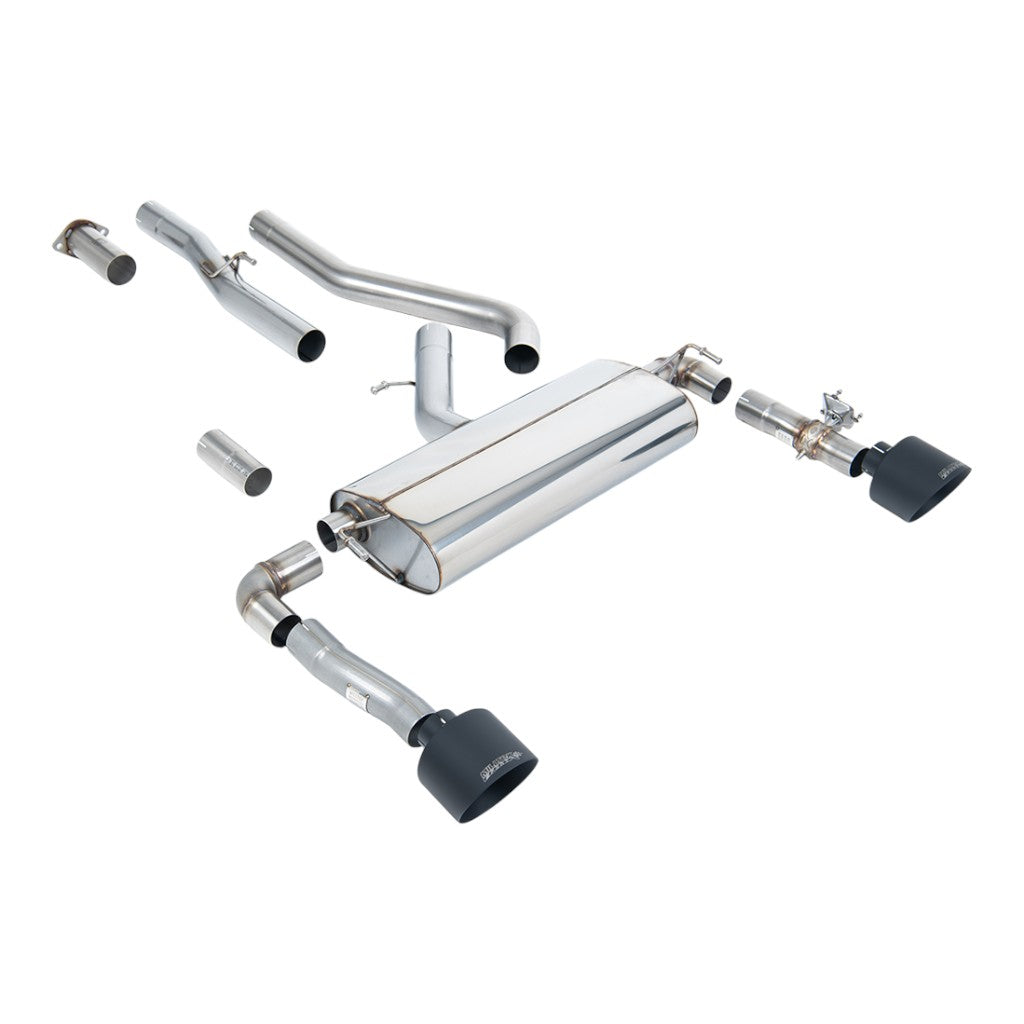 MILLTEK SSXHY172 Filter-Back Exhaust, 3" (GT-139 Cerakote Black Trims) for HYUNDAI Kona N OPF/GPF 2022- Photo-0