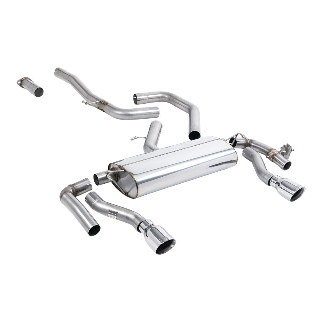 MILLTEK SSXHY178 Filter-Back Exhaust, 3" (Polished GT-100 Trims) for KIA Proceed GT 1.6 OPF/GPF 2019- Photo-0