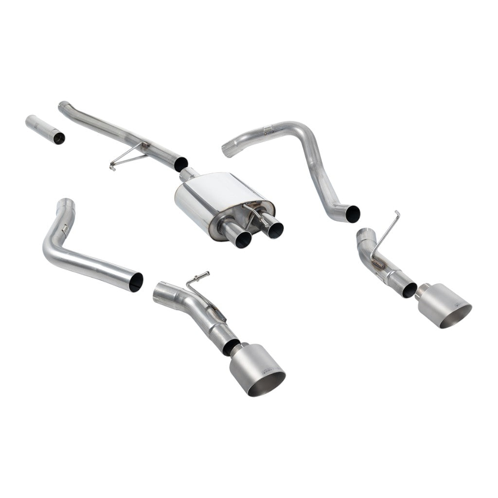 MILLTEK SSXJP103 Cat-Back Exhaust, 2.76" (Brushed Titanium GT-115 Tips) for JEEP Gladiator 3.6 (JT) 2020- Photo-0