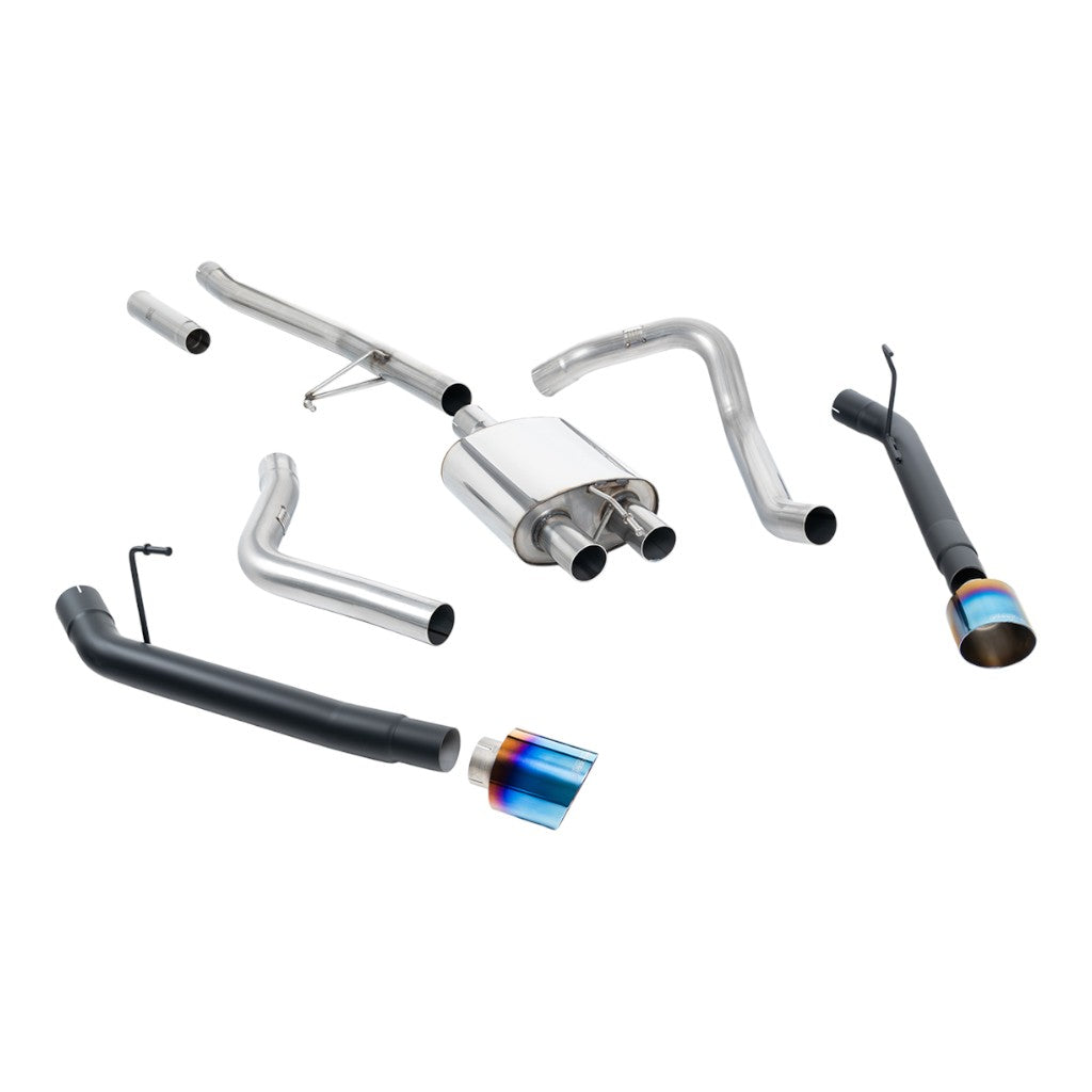 MILLTEK SSXJP109 Cat-Back Exhaust, 2.76" (Blue Titanium GT-115 Tips) for JEEP Gladiator 3.6 (JT) 2020- Photo-0