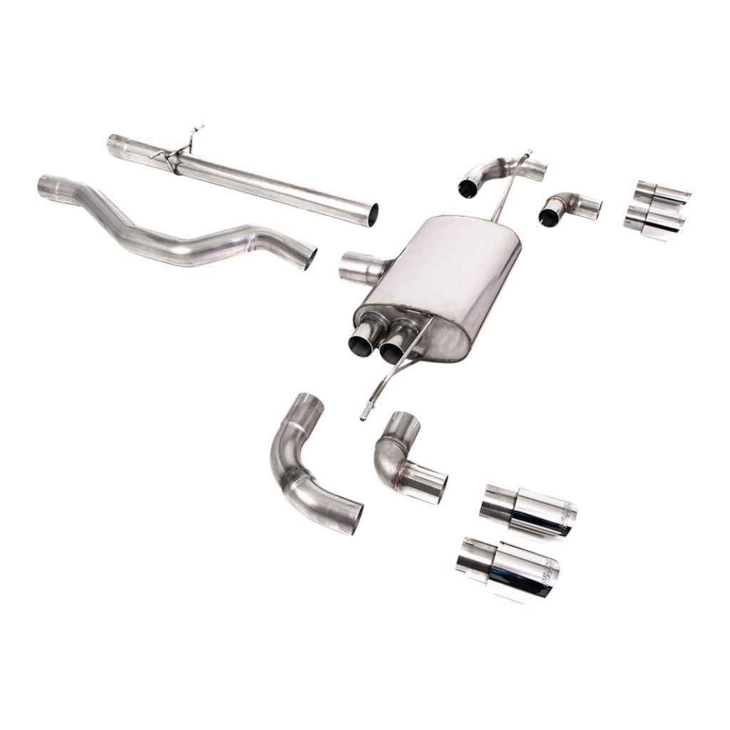 MILLTEK SSXLR105 Filter-Back Exhaust, 3" (Polished GT-90 Trims) for LAND ROVER Defender 110 P400 2020- Photo-0