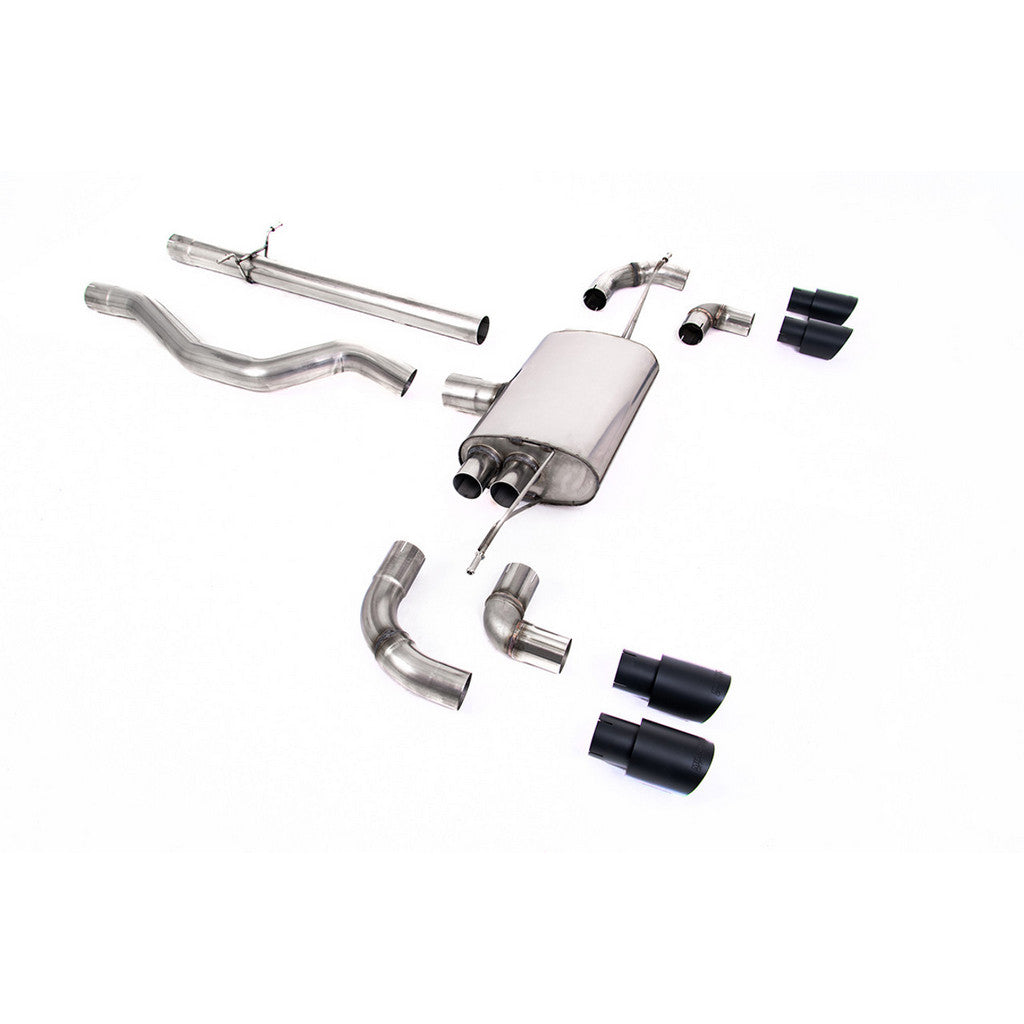 MILLTEK SSXLR106 Exhaust System (GPF-Back, Non-Resonated, Black Quad GT-90 Tips) for LAND ROVER Defender 110 2020- Photo-0