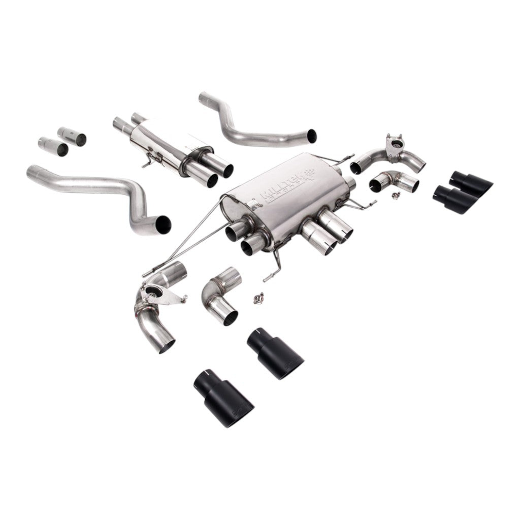 MILLTEK SSXLR111 Filter-Back Exhaust, 2.76" (Cerakote Black GT-90 Trims) for LAND ROVER Defender 90 P525 OPF/GPF 2021- Photo-0