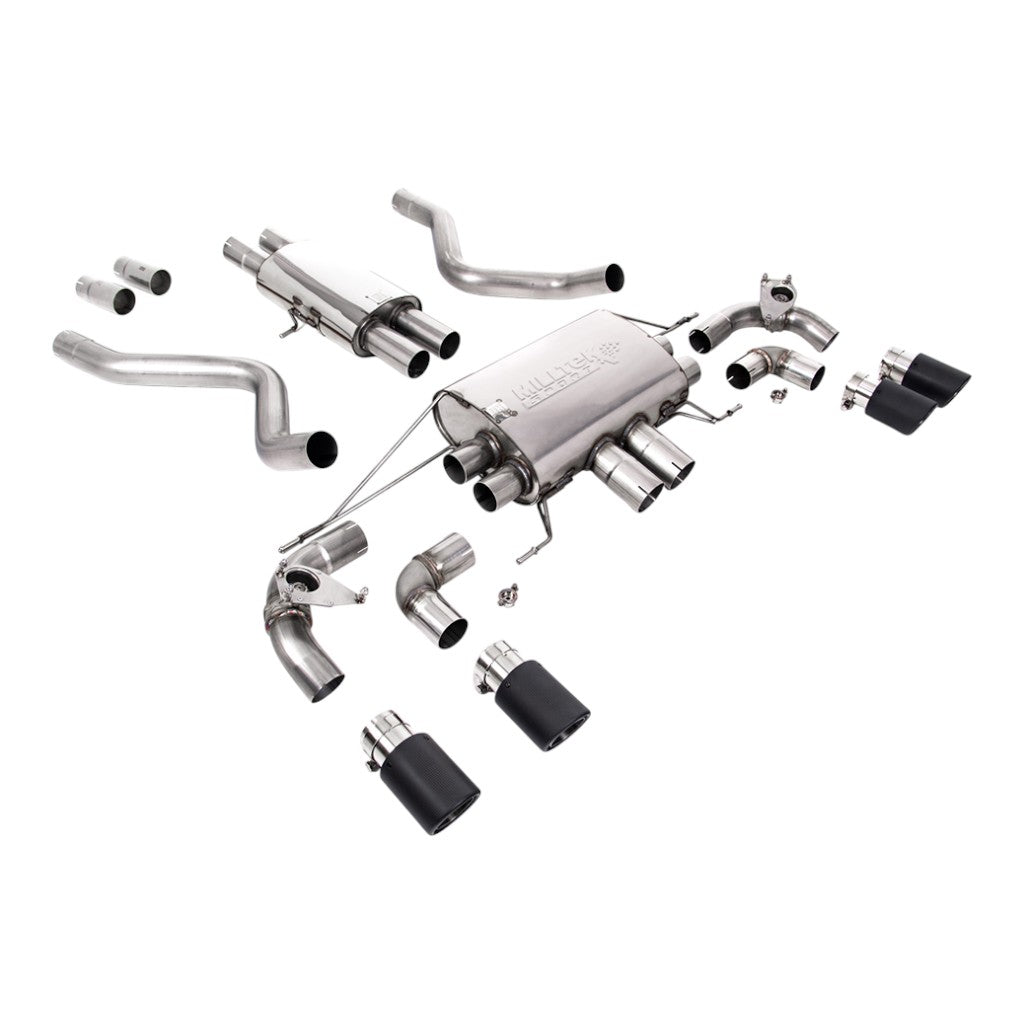 MILLTEK SSXLR114 Filter-Back Exhaust, 2.76" (Carbon JET-90 Trims) for LAND ROVER Defender 90 P525 OPF/GPF 2021- Photo-0