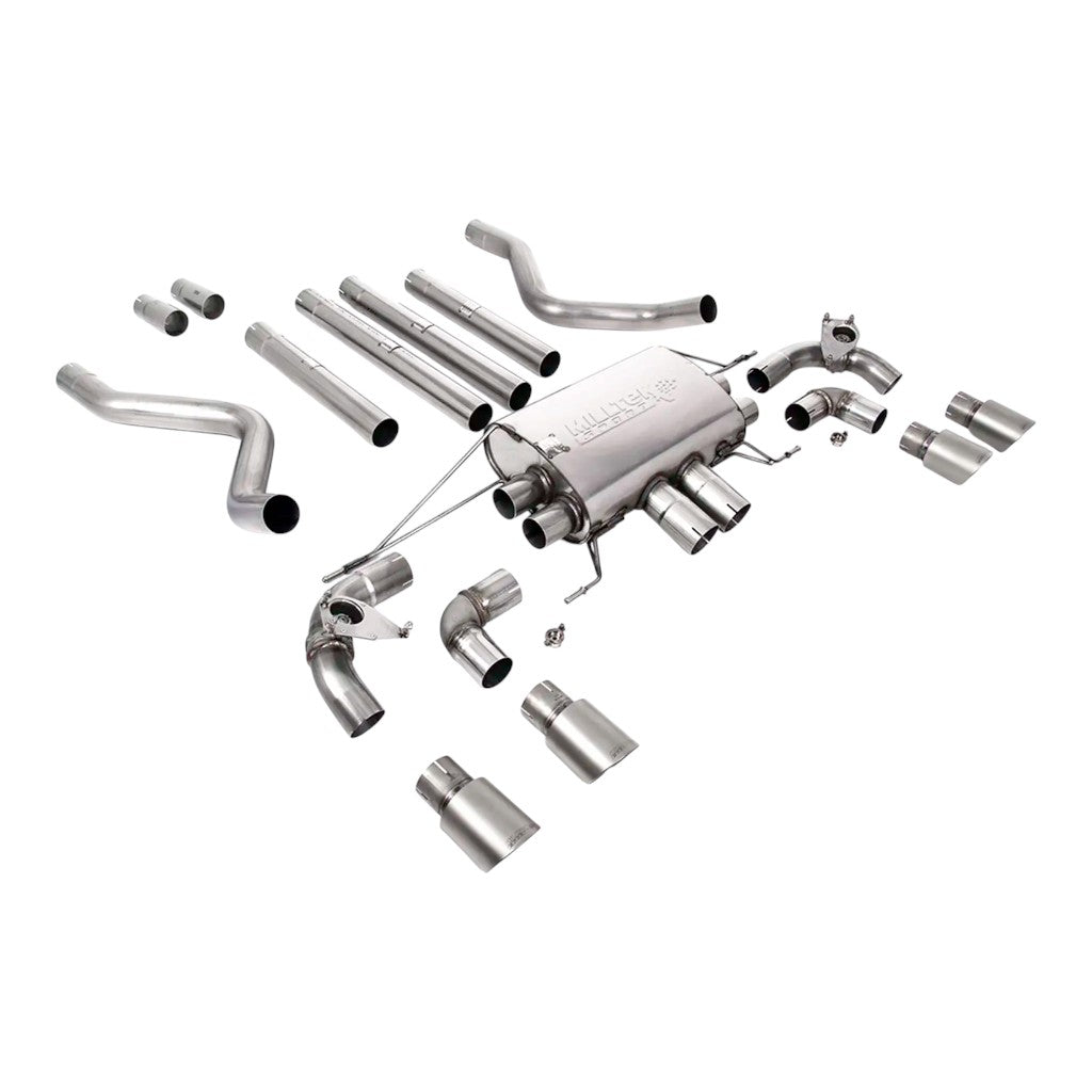 MILLTEK SSXLR127 Filter-Back Exhaust, 2.76" (Brushed Titanium GT-90 Trims) for LAND ROVER Defender 110 P525 OPF/GPF 2021- Photo-0