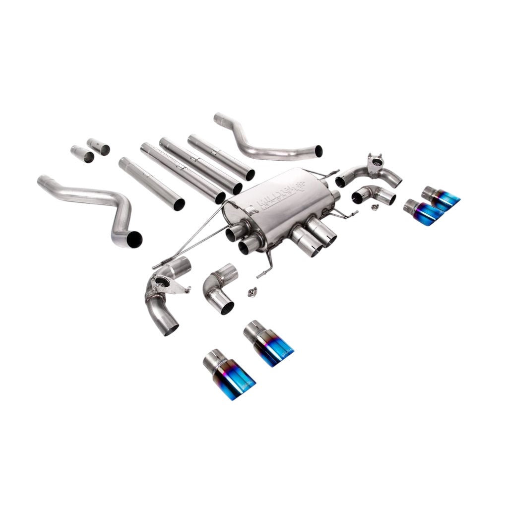 MILLTEK SSXLR128 Exhaust System Cat-Back 2.75" OPF / GPF, Non Resonated (Burnt Titanium Trims) for LAND ROVER Defender 2019- Photo-0