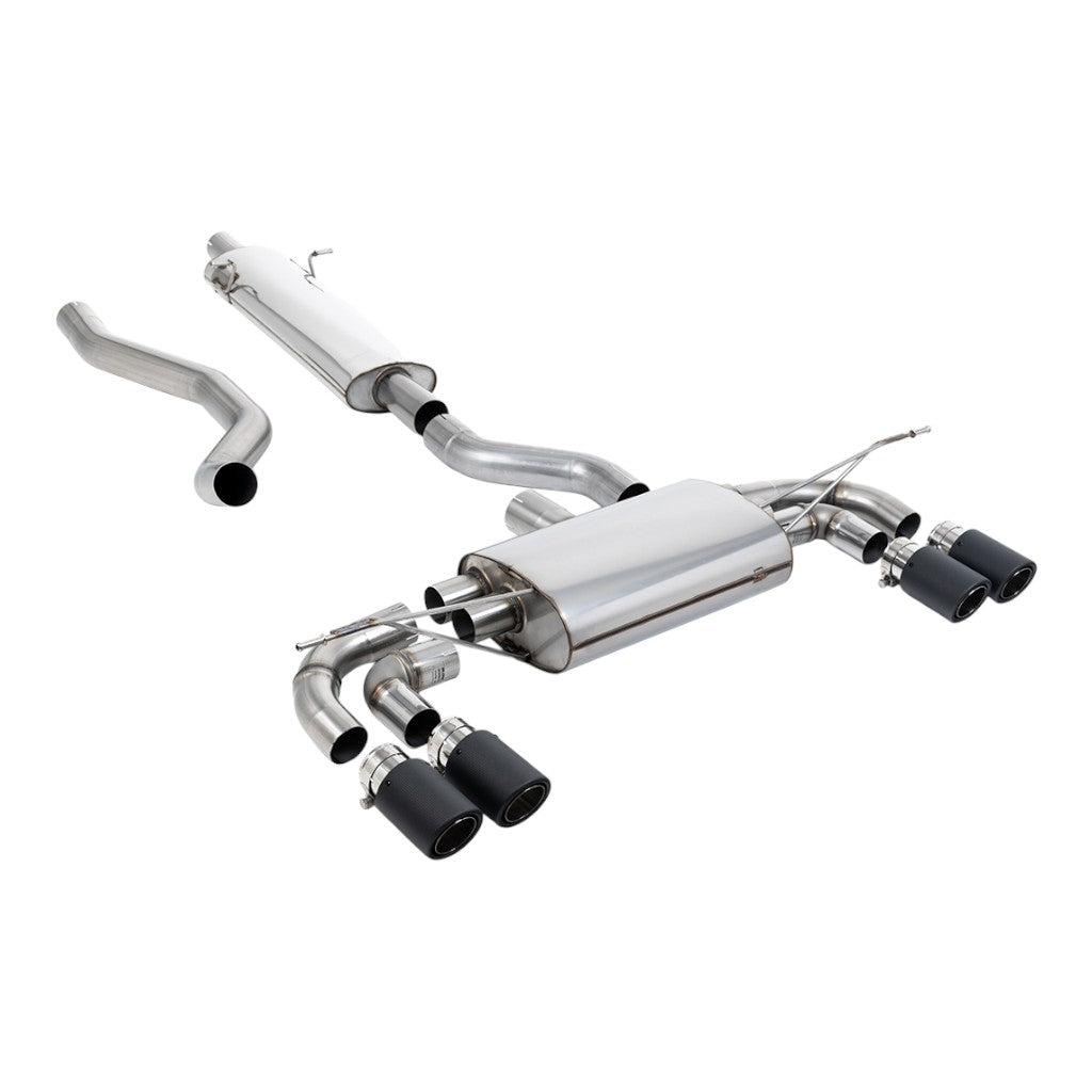 MILLTEK SSXLR218 Filter-Back Exhaust, 3" (Carbon JET-90 Trims) for LAND ROVER Defender 130 P300 / P400e 2023- Photo-0