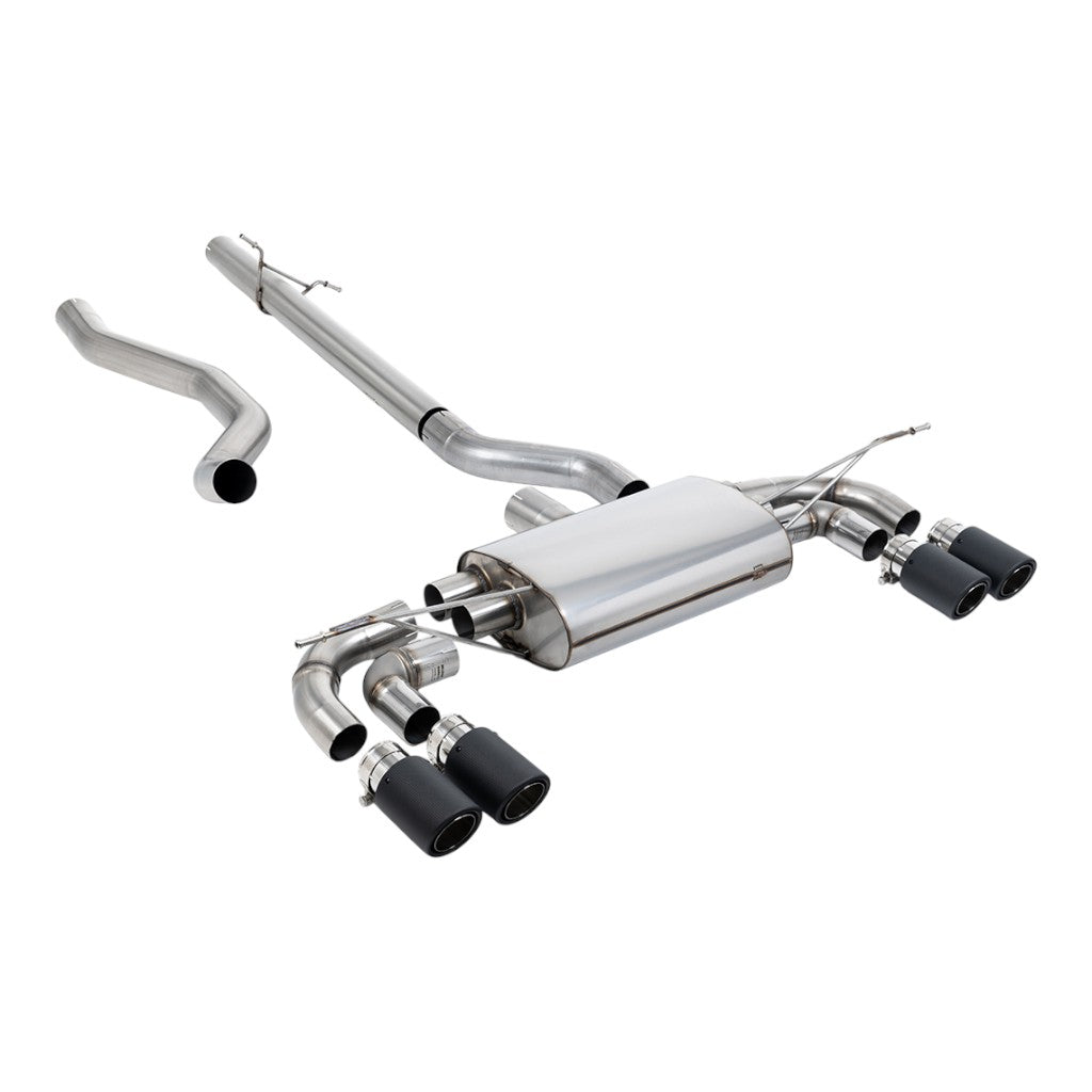 MILLTEK SSXLR223 Filter-Back Exhaust, 3" (Carbon JET-90 Trims) for LAND ROVER Defender 130 P300 / P400e 2023- Photo-0