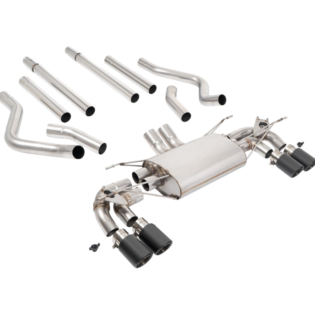 MILLTEK SSXLR238 Filter-Back Exhaust, 2.76" (Carbon JET-90 Trims) for LAND ROVER Defender 130 5.0 2023- Photo-0