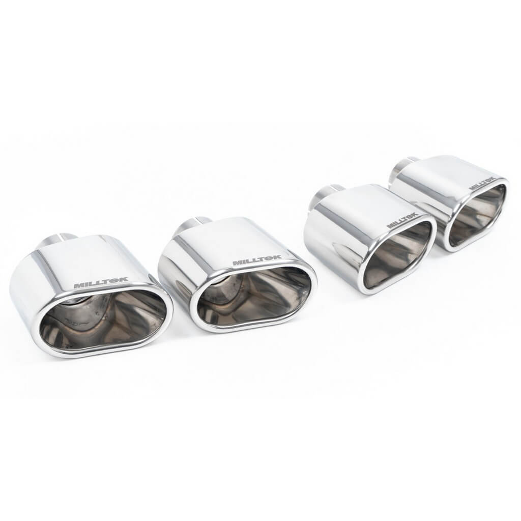 MILLTEK SSXLR254 Cat-Back Exhaust 3.15", Valved (Cerakote Polished Tips) for RANGE ROVER P400 3.0 (L461) 2022- Photo-2