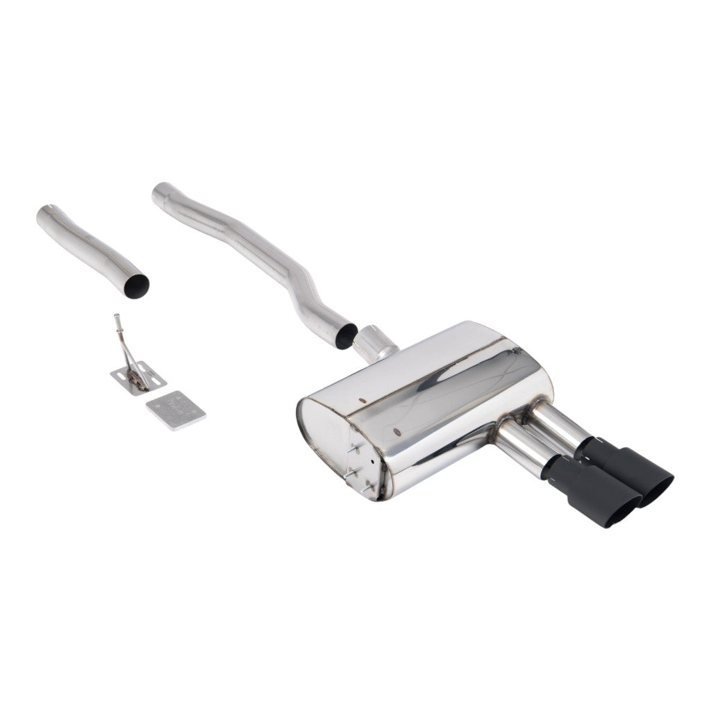 MILLTEK SSXM498 Filter-Back Exhaust, 2.76" (Cerakote Black GT-90 Trims) for MINI Cooper S LCI EU (F56) GPF/OPF 2020-2024 Photo-0