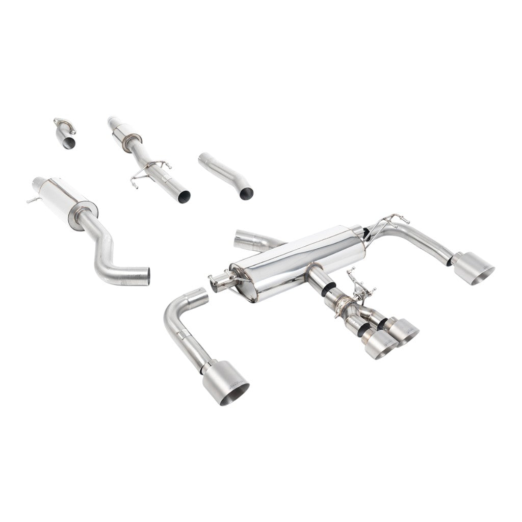 MILLTEK SSXTY161 Cat-Back Exhaust, 3" (Brushed Titanium GT Tips) for TOYOTA GR Corolla 1.6 Turbo 2023- Photo-0