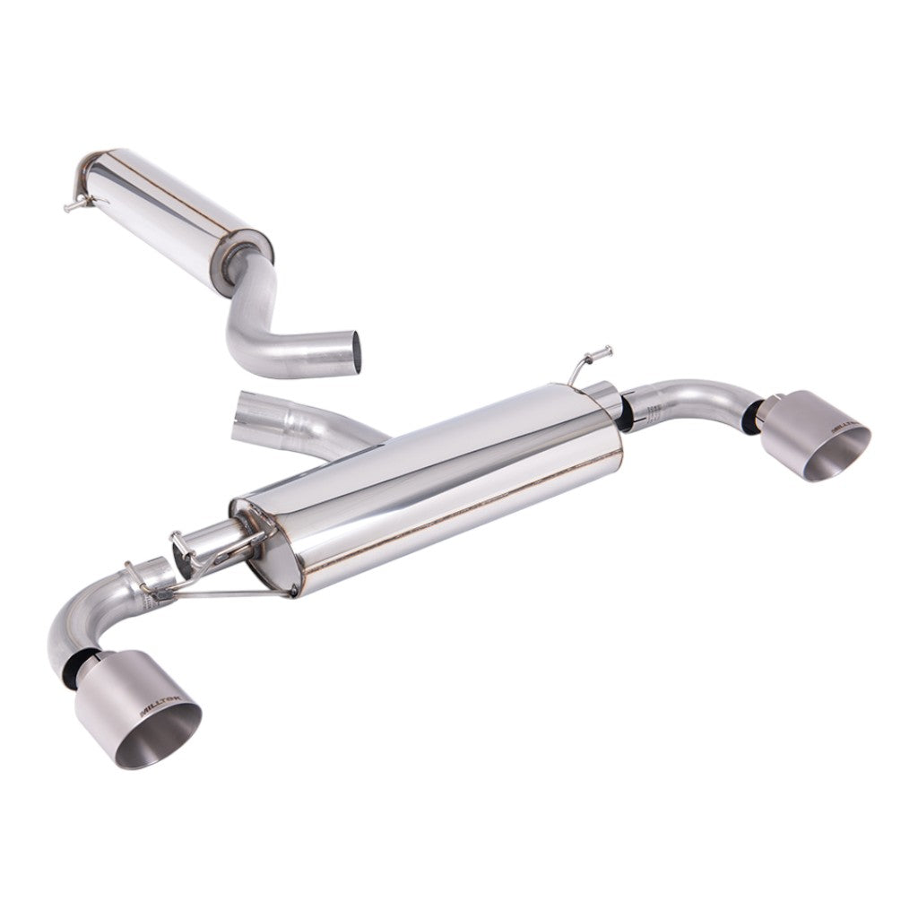 MILLTEK SSXTY202 Filter-Back Exhaust, 3" (Brushed Titanium GT-115 Trims) for TOYOTA GR Yaris (XP210) OPF/GPF 2024- Photo-0