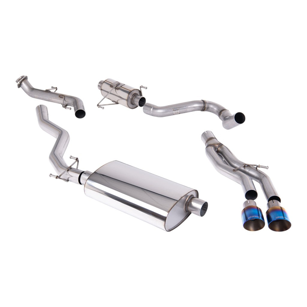 MILLTEK SSXTY216 Cat-Back Exhaust, 3" (Blue Titanium GT-100 Tips) for TOYOTA Tacoma 2.4L Turbo Hybrid Crew / Ext. Cab 2024- Photo-0