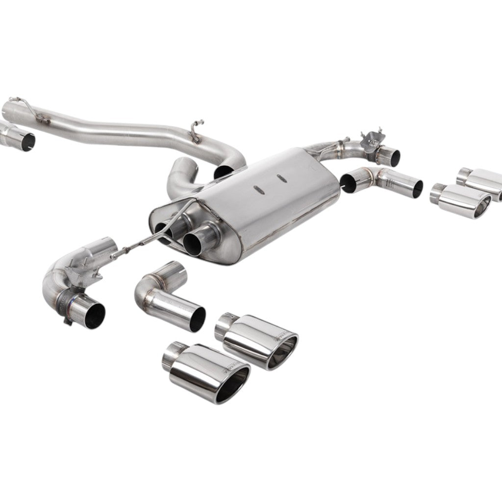 MILLTEK SSXVW643 Cat-Back Exhaust, 3.15" (Polished Ovals) for VW Golf R (MK7.5) Photo-0